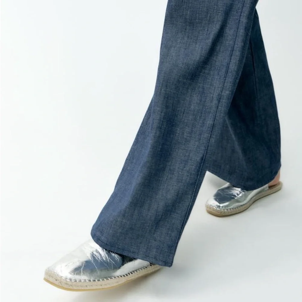 ZARA Leather Espadrilles